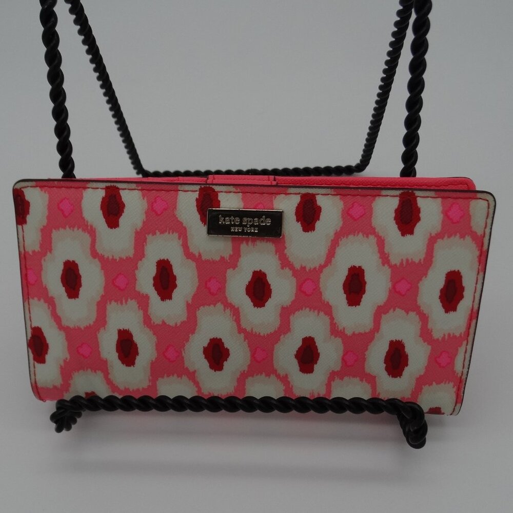 Kate Spade Pink Muticolor Snap Bifold Wallet